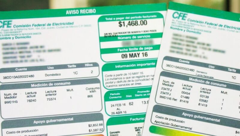 Así puedes cambiar el nombre del recibo de luz de CFE