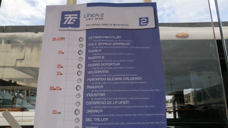 ruta de los camiones rtp pantitlán