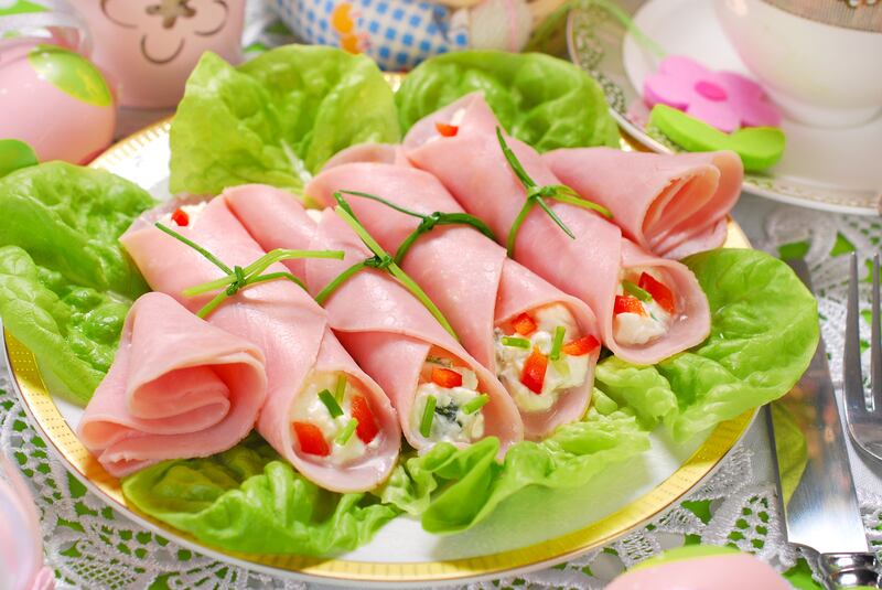 Receta de rollitos de jamón con verduras