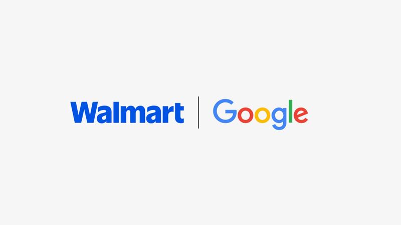 Los logos de Walmart y Gooogle tras el anuncio de la nueva función de Gemini para mejorar la experiencia de los clientes.